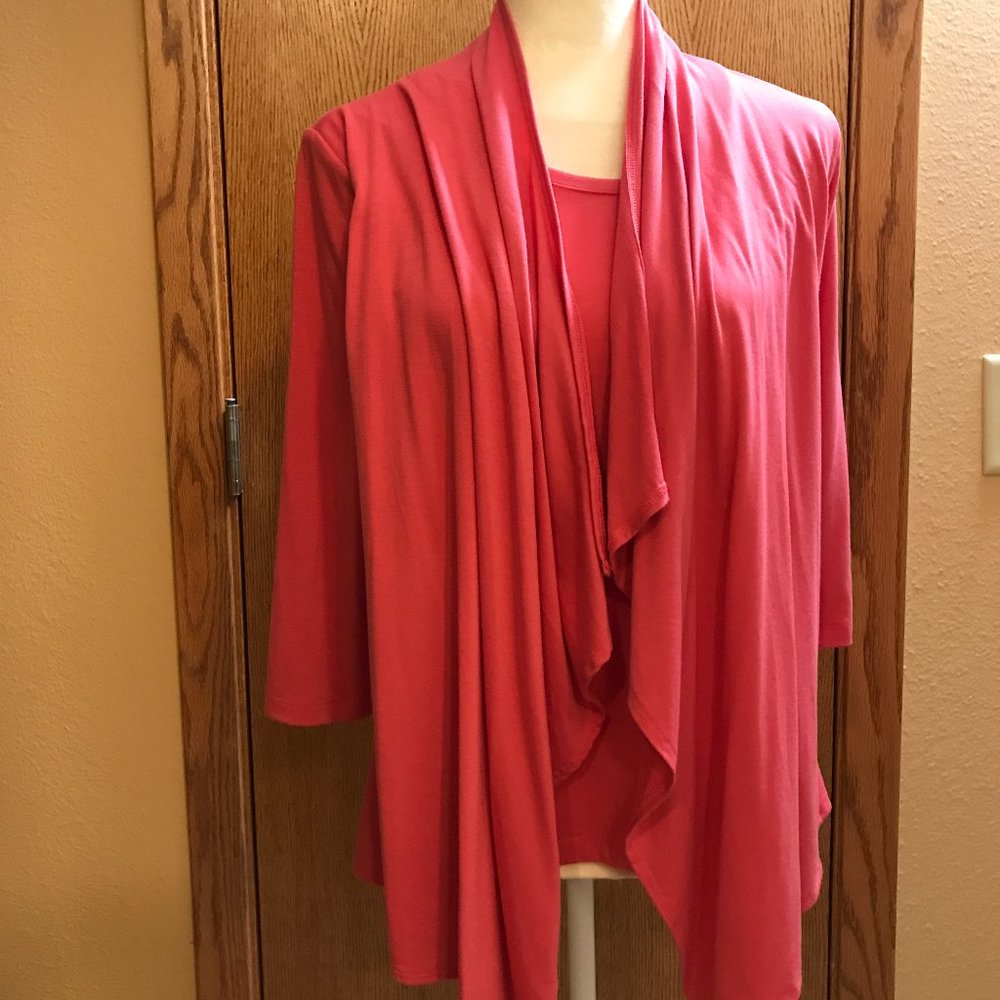 Ruby Rd Layered Look Cardigan Ps - image 1